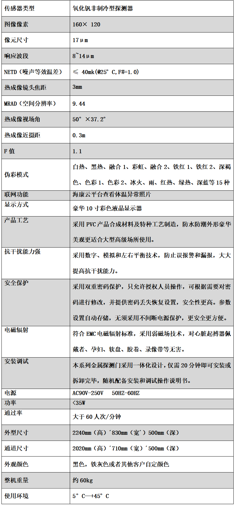 單光熱成像測(cè)溫門806AT